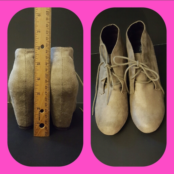 Mossimo Ladies Wedge Heel Ankle Boots - Picture 6 of 7